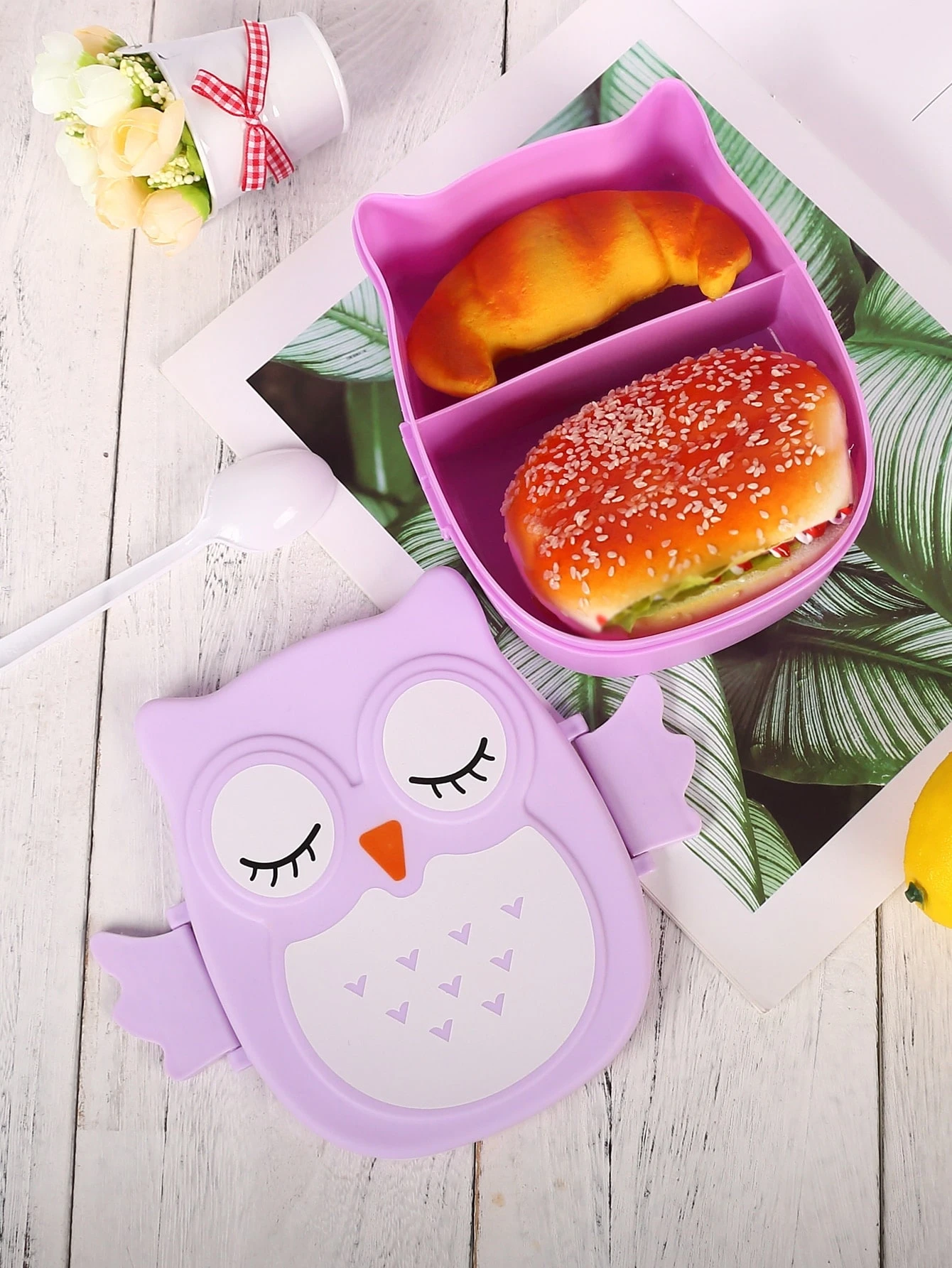 BACK TO SCHOOL Owl-Shaped Lunchbox with Spoon 🦉🥄