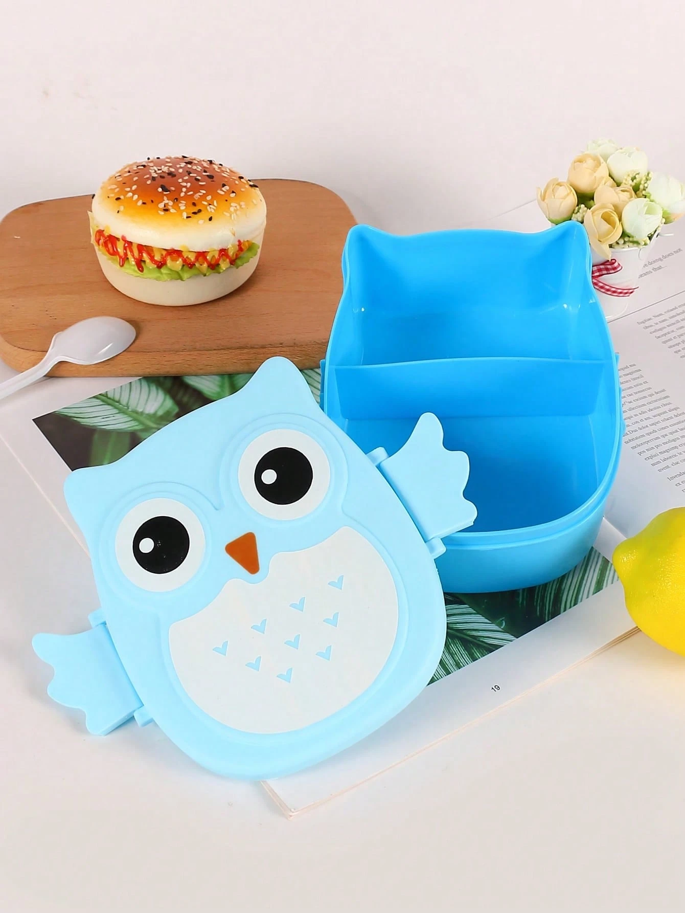 BACK TO SCHOOL Owl-Shaped Lunchbox with Spoon 🦉🥄